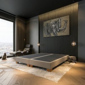 Base cama clasica pata madera